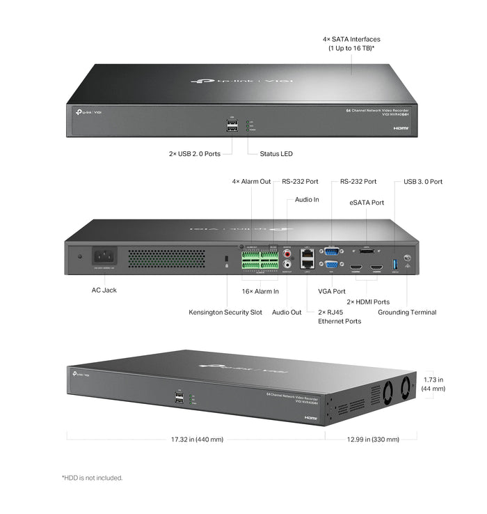 ip-camera.live Vigi NVR4064H 64 kanaals netwerk NVR