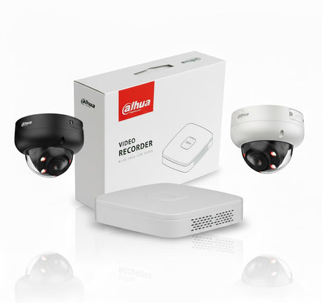 Beveiligingscameraset Dahua 8MP Dome 4K met microfoon 24/7 kleurenbeeld