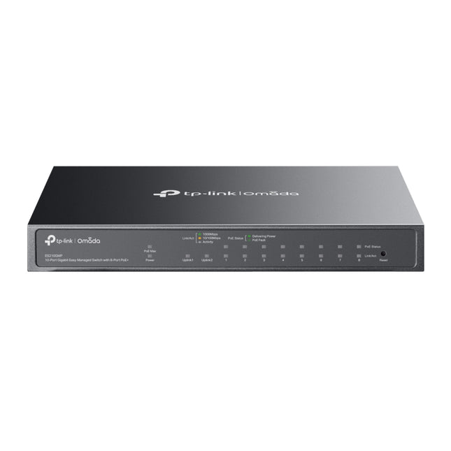ES210GMP Omada 10-Poorts Gigabit Easy Managed Switch met 8-Poorts PoE+