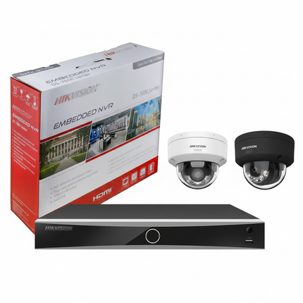 Beveiligingscameraset Hikvision beveiligingscameraset Dome 4K 8 MP ColorVu (24/7 kleurenbeeld) + microfoon