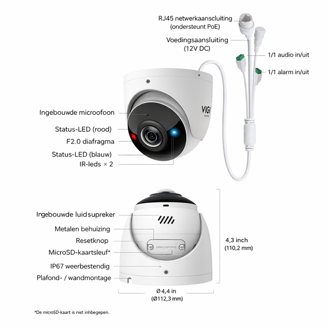 ip-camera.live VIGI Insight S485PI 4K Panorama 180 graden camera met AI