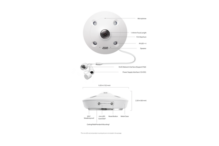 ip-camera.live Vigi InSight S655I 360 graden camera