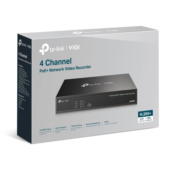 ip-camera.live Vigi NVR1004H-4P 4 kanaals PoE+ NVR