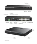 ip-camera.live VIGI NVR2016H-16MP 16 kanaals PoE+ NVR 140 watt PoE voor het zware werk