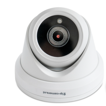 4K Security Camera Dome White with Sony 8MP CMOS and Microphone