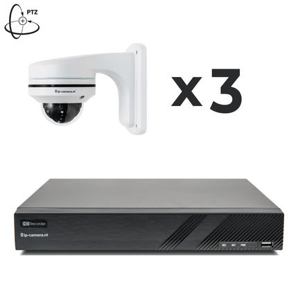 PTZ Security Camera Set with Sony 6MP CMOS with Microphone 4x Zoom