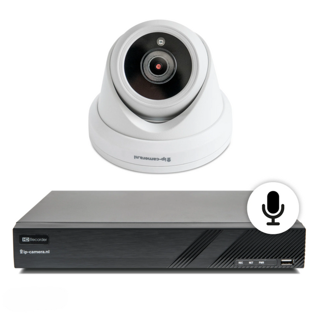 4K 8MP UHD Beveiligingscamera set dome met Sony Cmos en microfoon
