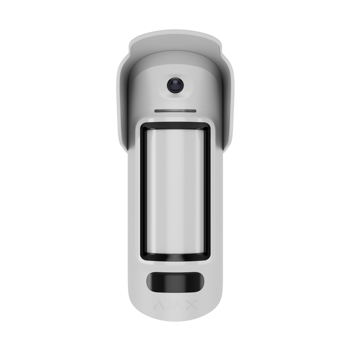 Ajax MotionCam Outdoor PhOD Jeweller wit, draadloze buiten Pircam 15m, 0,8 tot 1,3m hoogte, diervriendelijk, fotoverificatie bij alarm en op aanvraag, IP55